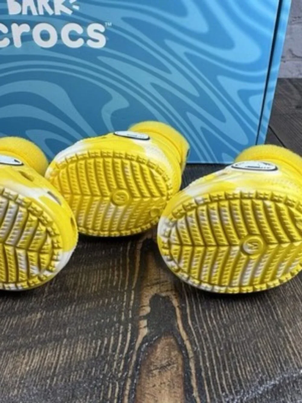 Bark Crocs Pet Dog Boots Rare Yellow Medium - AUTHENTIC - Dog Walk Protect Paws